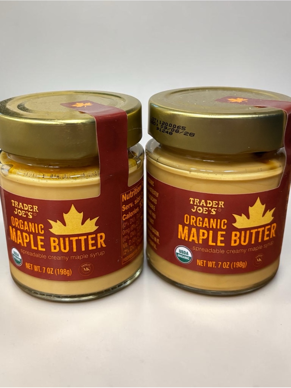 TWO Jars of Trader Joe’s Maple Butter SOLD OUT 2028 Expiration